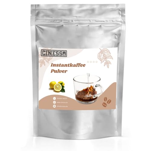 Cinesso Löslicher Kaffee Instant Pulver, fruchtige Geschmacksrichtungen, schnelle und einfache Zubereitung, Kaffeegenuss ohne Kaffeemaschine, praktische Getränke (10 Kg, Zitrone) von Cinesso