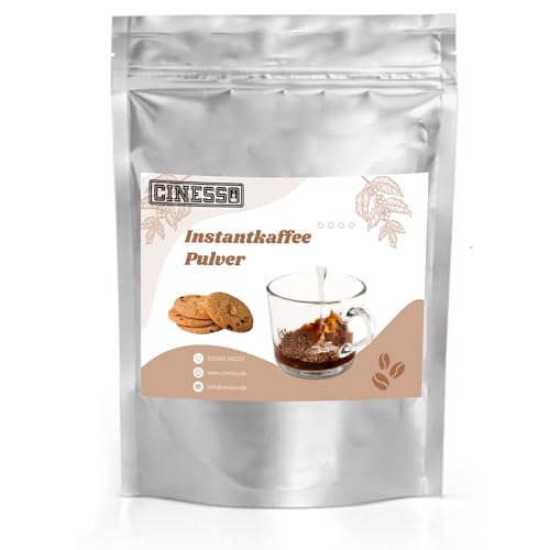 Cinesso Löslicher Kaffee Instant Pulver, schnelle und einfache Zubereitung, ohne Kaffeemaschine, Wasserlöslich, in verschiedenen Sorten und Mengen, für Genießer (500 g, Keks Cookie) von Cinesso