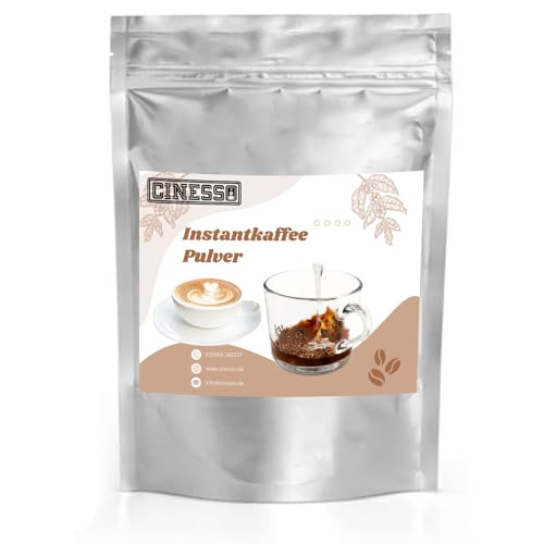 Cinesso Löslicher Kaffee Instant Pulver, schnelle und einfache Zubereitung, verschiedene Aromen, ohne Kaffemaschine, Schnellkaffee, für besondere Anlässe (1 Kg, Cappuccino Pulver) von Cinesso