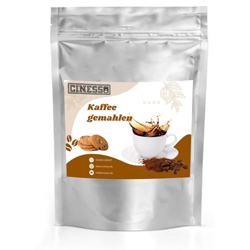 Cinesso Pulver Kaffee gemahlen Kaffeepulver, Aromatisierte Kaffeevariationen, mit besonderen Aromen, Geschmacksintensiv, für Genießer, für jeden Tag, Erlesene Kaffeesorten (200 g, Keks Cookie) von Cinesso
