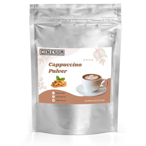 Cinesso Pulver Nussgeschmack, schnelle und einfache Zubereitung, Heißgetränk, für cremigen Cappuccino, für Kaffeeliebhaber, für heiße Getränke, Made in Germany (10 Kg, Mandel) von Cinesso