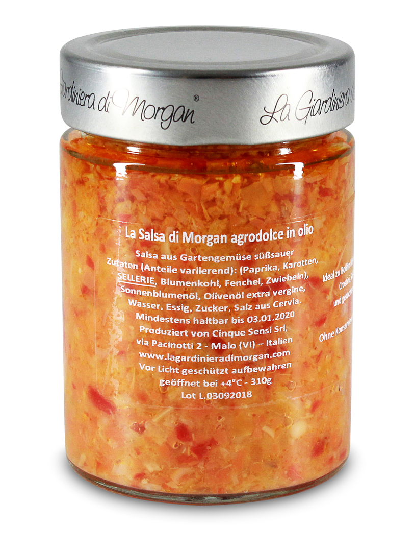 La Salsa di Morgan Agrodolce in Olio - Salsa aus Gartengemüse süßsauer von Cinque Sensi S.r.l.