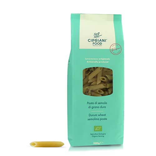 Cipriani Bio-Penne, Hartweizengrießnudeln aus Biologischem Anbau in Italien, in Bronze Gezogene Italienische Bio-Penne, Hergestellt mit Handwerklicher Verarbeitung, 500 Gramm Cipriani Bio-Penne, Hartweizengrießnudeln aus Biologischem Anbau in Italien, in Bronze Gezogene Italienische Bio-Penne, Hergestellt mit Handwerklicher Verarbeitung, 500 Gramm von Cipriani