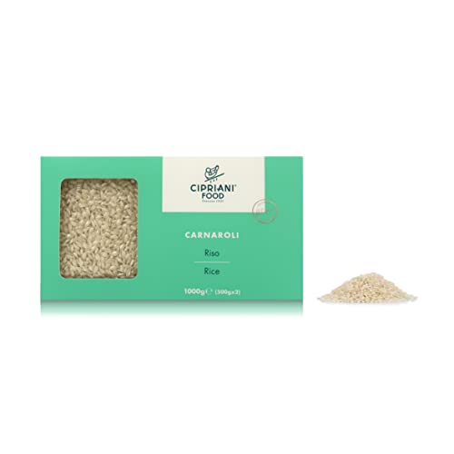 Cipriani Carnaroli Reis, Italienischer Reis für die Zubereitung von Reisrisottos und Reissalaten, Ausgezeichnete Kochbeständigkeit, Vakuumverpackt, 1 Kg (500g x 2) von Cipriani