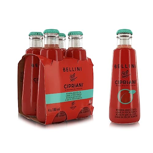 Cipriani Virgin Bellini, Alkoholfreier Bellini, Alkoholfreier Italienischer Cocktail mit Weißem Pfirsich, Fruchtiges, Prickelndes Getränk, Ausgezeichneter Aperitif für Abstinenzler, 24x180 Ml Cipriani Virgin Bellini, Alkoholfreier Bellini, Alkoholfreier Italienischer Cocktail mit Weißem Pfirsich, Fruchtiges, Prickelndes Getränk, Ausgezeichneter Aperitif für Abstinenzler, 24x180 Ml von Cipriani