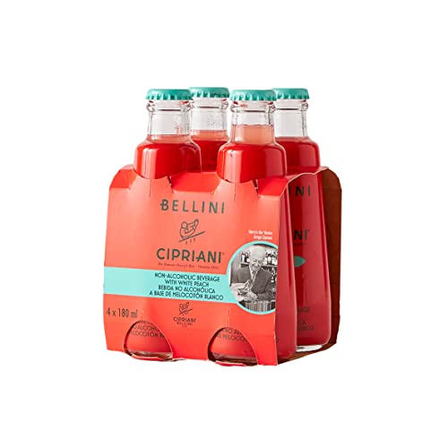 Cipriani Virgin Bellini, Alkoholfreier Bellini, Alkoholfreier Italienischer Cocktail mit Weißem Pfirsich, Fruchtiges, Prickelndes Getränk, Ausgezeichneter Aperitif für Abstinenzler, 4x180 Ml Cipriani Virgin Bellini, Alkoholfreier Bellini, Alkoholfreier Italienischer Cocktail mit Weißem Pfirsich, Fruchtiges, Prickelndes Getränk, Ausgezeichneter Aperitif für Abstinenzler, 4x180 Ml von Cipriani