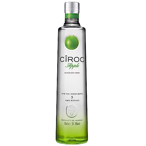 CîROC Apple | Ultra-Premium Wodka |Erfrischender Apfelgeschmack für einen glorreichen Sommer | Innovativ auf Traubenbasis destilliert in Südfrankreich | 37,5% vol | 700ml Einzelflasche | von Cîroc