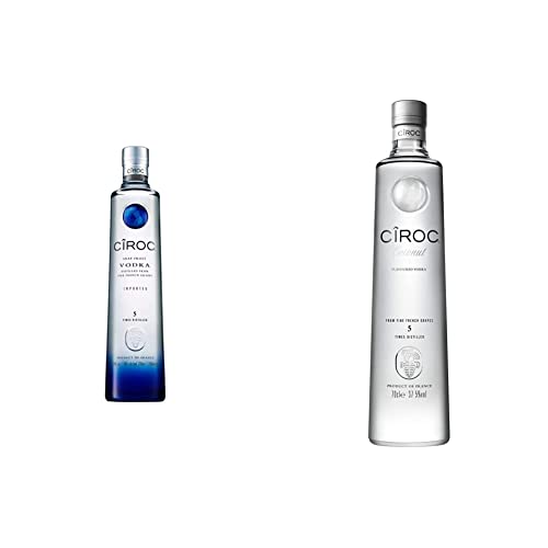 CîROC Snap Frost, Ultra-Premium Wodka, aus feinen französischen Trauben, mit köstlichem Zitrusgeschmack,40% vol, 700ml Einzelflasche & Coconut Ultra-Premium Vodka (1 x 0.7 l) von Cîroc