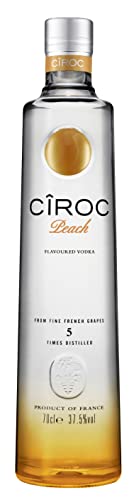 CîROC Peach | Aromatisierter Ultra-Premium Wodka | aus feinen französischen Trauben | mit köstlichem Pfirsichgeschmack | handgefertigt im Süden Frankreichs | 37,5% vol | 700ml Einzelflasche | von Cîroc