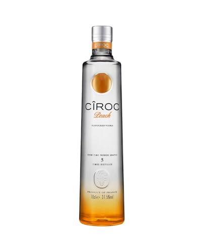 CîROC Peach | Aromatisierter Ultra-Premium Wodka | aus feinen französischen Trauben | mit köstlichem Pfirsichgeschmack | handgefertigt im Süden Frankreichs | 37,5% vol | 700ml Einzelflasche | von Cîroc