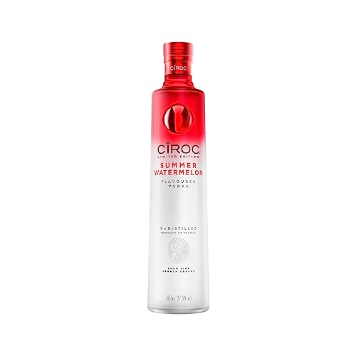 CîROC Summer Watermelon | Ultra-Premium Vodka | Köstlicher Wassermelonengeschmack für einen heißen Sommer | Innovativ auf Traubenbasis destilliert in Südfrankreich | 37,5% vol | 700ml Einzelflasche | von Cîroc