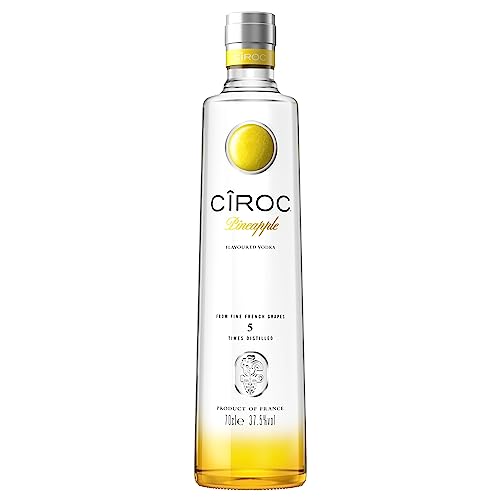 CîROC Pineapple | Ultra-Premium Wodka | Erfrischender Ananasgeschmack für einen heißen Sommer | Innovativ auf Traubenbasis destilliert in Südfrankreich | 37,5% vol | 700ml Einzelflasche | von Cîroc