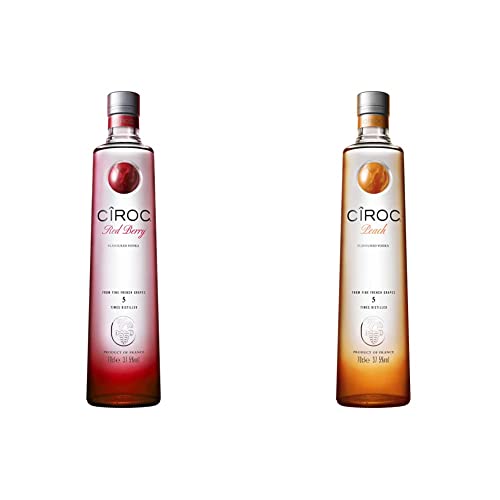 CÎROC Flavours: CÎROC Peach Ultra-Premium Vodka + CÎROC Red Berry Ultra-Premium Vodka (2 x 0.7 l) von Cîroc