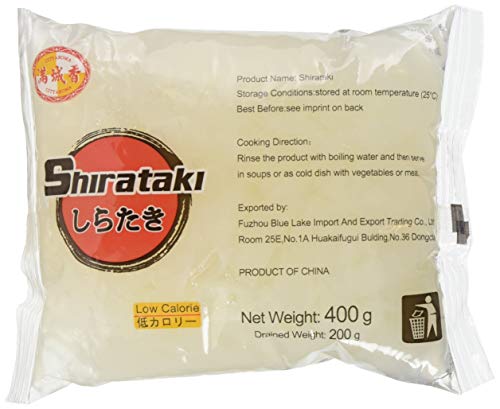 10er Pack ~ [10x 400g / 200g ATG] Konjak Nudeln Shirataki "Nudeln-breit" aus Konjakmehl Konjac #10 + ein kleiner Glücksanhänger gratis von City Aroma