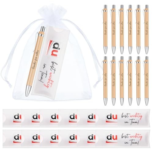 Clabby 12 Sets du bist wichtig im Team Geschenke Schokoriegel Hülle aus Filz Kompatibel mit Duplo Schokolade Danke für alles Kugelschreiber mit Mullbeutel Mitarbeiter Geschenk, ohne Schokolade Clabby 12 Sets du bist wichtig im Team Geschenke Schokoriegel Hülle aus Filz Kompatibel mit Duplo Schokolade Danke für alles Kugelschreiber mit Mullbeutel Mitarbeiter Geschenk, ohne Schokolade von Clabby