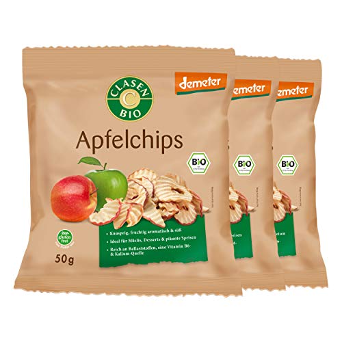3x CLASEN BIO Demeter Apfelchips - 50g 3x CLASEN BIO Demeter Apfelchips - 50g von Clasen Bio