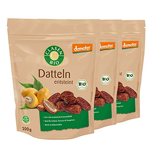 3x CLASEN BIO Demeter Datteln - 200g von Clasen Bio