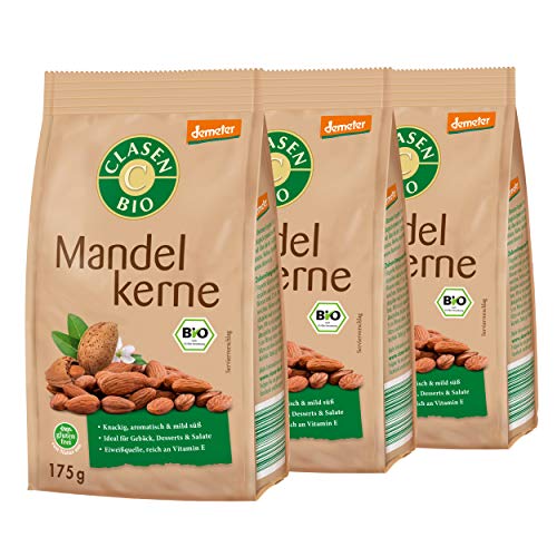 3x CLASEN BIO Demeter Mandelkerne - 175g von Clasen Bio