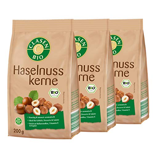 3x CLASEN BIO Haselnusskerne ohne Schale - 200g 3x CLASEN BIO Haselnusskerne ohne Schale - 200g von Clasen Bio