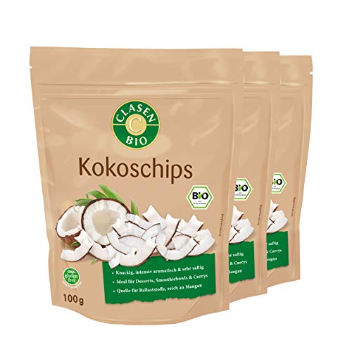 3x CLASEN BIO Kokoschips, knackig, saftig, vegan und glutenfrei- 100g 3x CLASEN BIO Kokoschips, knackig, saftig, vegan und glutenfrei- 100g von Clasen Bio