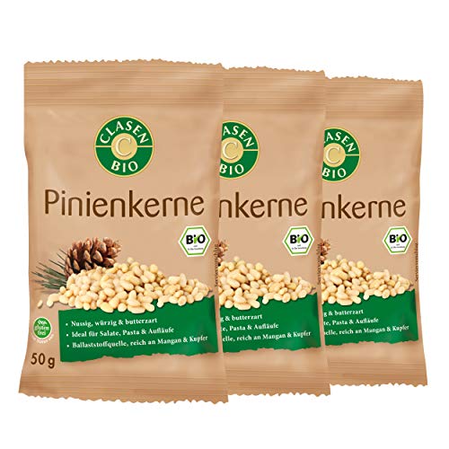 3x CLASEN BIO Pinienkerne, glutenfrei, vegan, naturbelassen - 50 g 3x CLASEN BIO Pinienkerne, glutenfrei, vegan, naturbelassen - 50 g von Clasen Bio