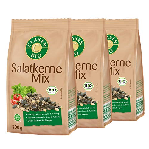 3x CLASEN BIO Salatkerne Mix - von Natur aus vegan und glutenfrei, biologischer Anbau - 200 g 3x CLASEN BIO Salatkerne Mix - von Natur aus vegan und glutenfrei, biologischer Anbau - 200 g von Clasen Bio