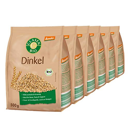 6x CLASEN BIO Demeter Dinkel, naturbelassen, ganzes Korn - 500g 6x CLASEN BIO Demeter Dinkel, naturbelassen, ganzes Korn - 500g von Clasen Bio
