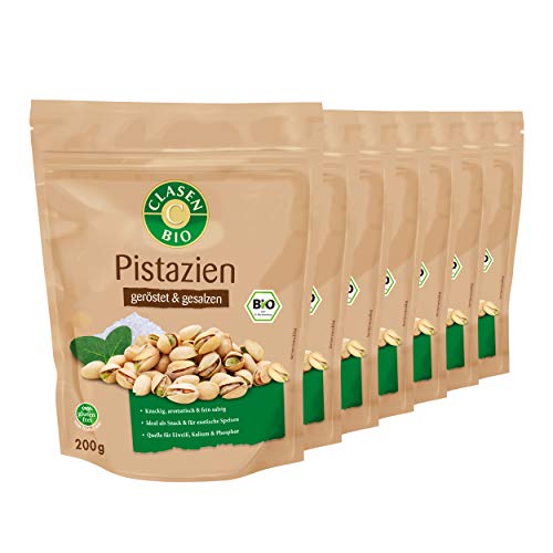 7x CLASEN BIO Pistazien geröstet und gesalzen - 200g 7x CLASEN BIO Pistazien geröstet und gesalzen - 200g von Clasen Bio