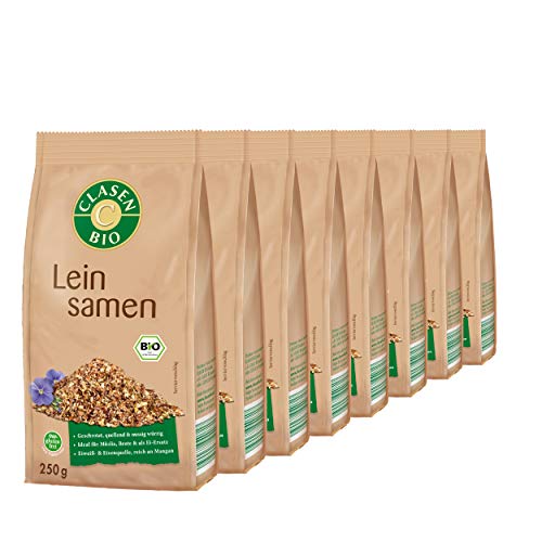 8x CLASEN BIO Leinsamen geschrotet, biologisch, glutenfrei und vegan - 250 g 8x CLASEN BIO Leinsamen geschrotet, biologisch, glutenfrei und vegan - 250 g von Clasen Bio