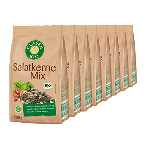 8x CLASEN BIO Salatkerne Mix - von Natur aus vegan und glutenfrei, biologischer Anbau - 200 g 8x CLASEN BIO Salatkerne Mix - von Natur aus vegan und glutenfrei, biologischer Anbau - 200 g von Clasen Bio