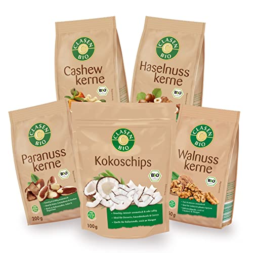 CLASEN BIO Nuss-Traum | Cashews, Haselnüsse, Paranüsse, Walnüsse und Kokoschips | vegan | glutenfrei CLASEN BIO Nuss-Traum | Cashews, Haselnüsse, Paranüsse, Walnüsse und Kokoschips | vegan | glutenfrei von Clasen Bio