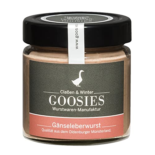 Gänse Leberwurst, mit 33% Gänseleberanteil, im Glas (1 x 175g) von Claßen Wurstwaren