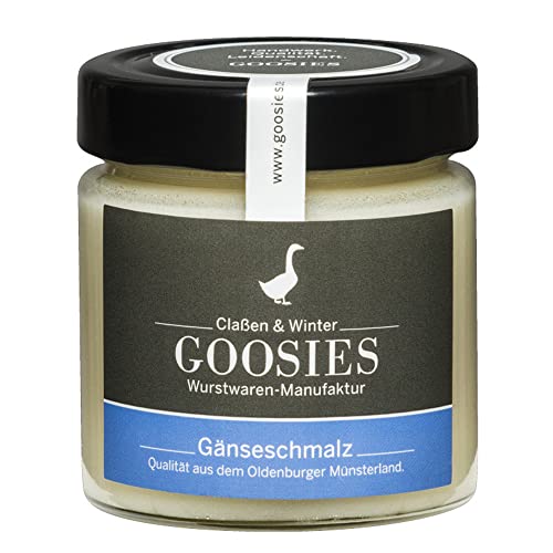 Goosies Gänseschmalz 150g, reines Gänsefett ohne Zusatzstoffe von Claßen Wurstwaren