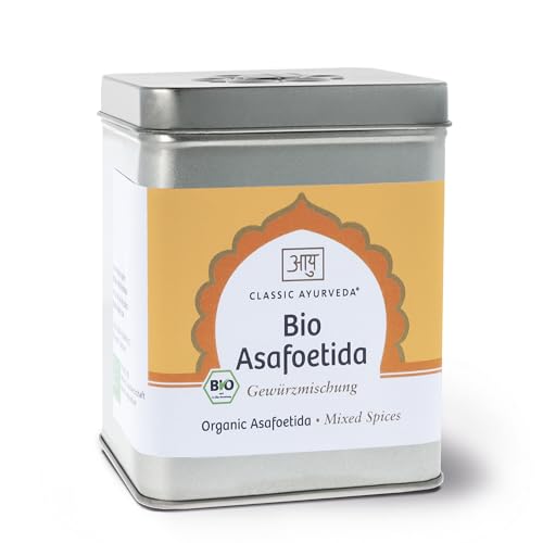 Classic Ayurveda Bio Asafoetida Gewürz - 300 g - Asant, Hing – der perfekte Knoblauchersatz, Gewürzmischung mit kraftvollem Aroma in Aromaschutzdose Classic Ayurveda Bio Asafoetida Gewürz - 300 g - Asant, Hing – der perfekte Knoblauchersatz, Gewürzmischung mit kraftvollem Aroma in Aromaschutzdose von Classic Ayurveda