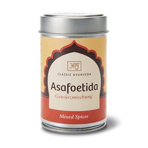 Classic Ayurveda Asafoetida Gewürz - 70 g - Asant, Hing – der perfekte Knoblauchersatz, Gewürzmischung mit kraftvollem Aroma in Aromaschutzdose von Classic Ayurveda