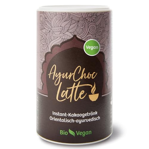 Classic Ayurveda - AyurChoc Latte Vegan - 220 g - Instant-Getränkepulver zum Anrühren - Bio zertifiziert von Classic Ayurveda