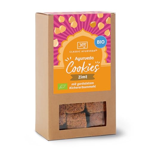 Classic Ayurveda - Bio Zimt Ayurveda Cookies - 150 g - Knusprig süß mit echtem Zimt und geröstetem Kichererbsenmehl von Classic Ayurveda