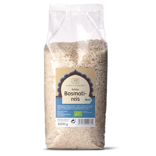 Classic Ayurveda - Basmati-Reis - Bio zertifiziert - Echter Basmati Reis - 1 kg von Classic Ayurveda