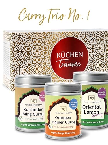 Classic Ayurveda - Bio Curry Trio No. 1-3 x 50 g - Exquisite Auswahl für ayurvedischen Curry-Kreationenn Classic Ayurveda - Bio Curry Trio No. 1-3 x 50 g - Exquisite Auswahl für ayurvedischen Curry-Kreationenn von Classic Ayurveda