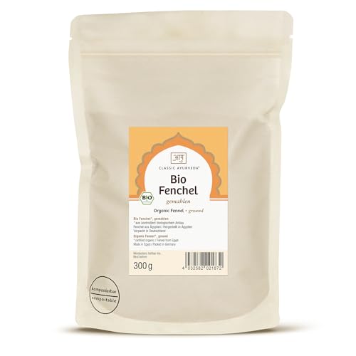 Classic Ayurveda - Bio Fenchel gemahlen - 300 g - Süßlich-herbes Gewürz mit vielfältiger Verwendung von Classic Ayurveda
