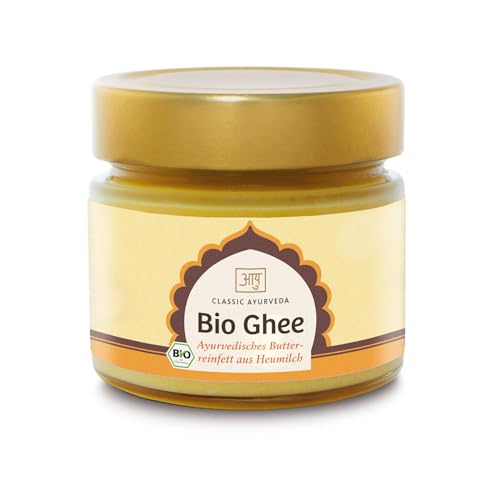 Classic Ayurveda - Ghee aus Heumilch g.t.S. - Bio zertifiziert - Butterreinfett aus Heumilch - 170 g von Classic Ayurveda