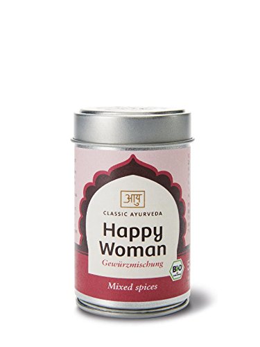 Classic Ayurveda - Bio Happy Woman Gewürzmischung in Aromaschutzdose, 1er Pack (1 x 50g) - BIO von Classic Ayurveda