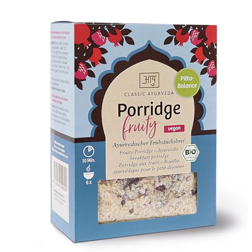 Classic Ayurveda Bio Porridge Fruchtig | Pitta Balance | Vegan | 30% Früchte | Ayurvedisch | 480 g von Classic Ayurveda