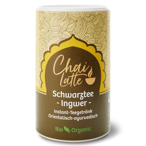 Classic Ayurveda - Bio Chai Latte Schwarztee Ingwer - 220 g - Ayurvedisches Teegetränk mit wärmenden Gewürzen von Classic Ayurveda