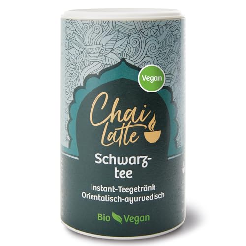 Classic Ayurveda - Chai Latte Schwarztee Vegan - 220 g - Instant-Getränkepulver zum Anrühren - Bio zertifiziert von Classic Ayurveda