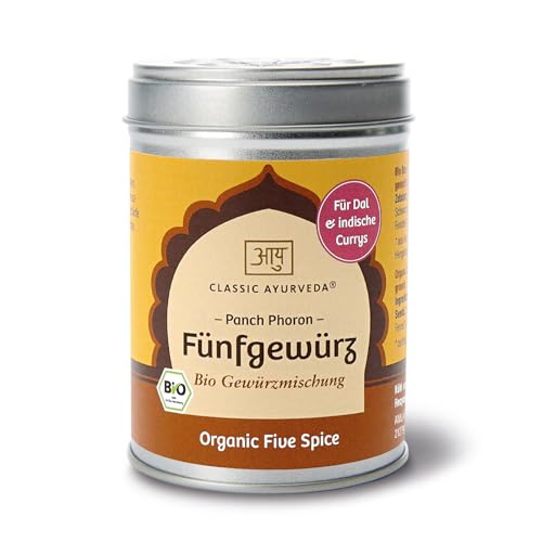 Bio Classic Ayurveda - Fünfgewürz Gewürzmischung - 80 g - Erlebe die Vielfalt Indiens mit Panch Phoron, ideal für Dal und Currys von Classic Ayurveda