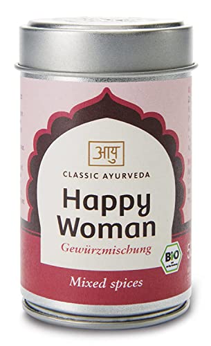 Classic Ayurveda Happy Woman | Bio | Gewürzmischung | Lactosefrei | Glutenfrei | Vegan | Ayurveda | 3 x 50 g = 150 g von Classic Ayurveda