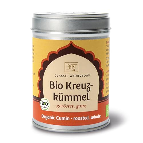 Classic Ayurveda - Bio Kreuzkümmel geröstet ganz - 70 g - Aromatischer Allrounder für Hülsenfrüchte und Kohlgerichte von Classic Ayurveda