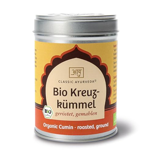 Classic Ayurveda - Bio Kreuzkümmel geröstet gemahlen - 70 g - Aromatisches Gewürz für Hülsenfrüchte und Kohlgerichte von Classic Ayurveda
