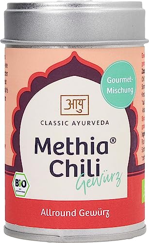 Classic Ayurveda | Methia® Chili Gewürz | Scharf | Kapha reduzierend | Bio | 140 g (2 x 70 g) von Classic Ayurveda